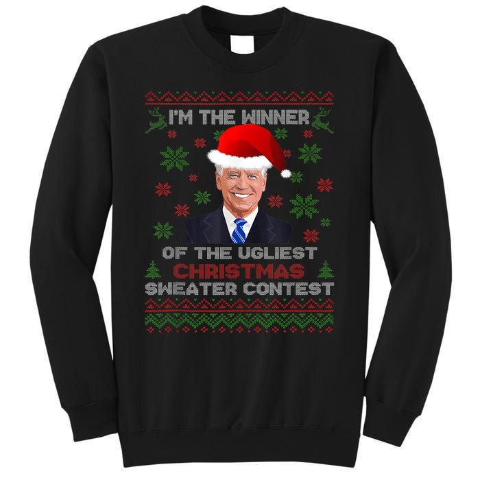 Biden Im The Winner Of The Ugliest Christmas Sweater Contest Sweatshirt