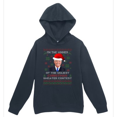 Biden Im The Winner Of The Ugliest Christmas Sweater Contest Urban Pullover Hoodie