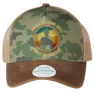 Buddha Inhale The Good Shit Exhale The Bullshit Great Gift Legacy Tie Dye Trucker Hat