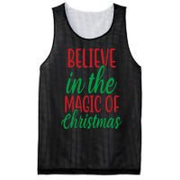 Believe In The Magic Of Christmas Pajama Cool Xmas Holiday Mesh Reversible Basketball Jersey Tank