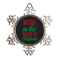 Believe In The Magic Of Christmas Pajama Cool Xmas Holiday Metallic Star Ornament