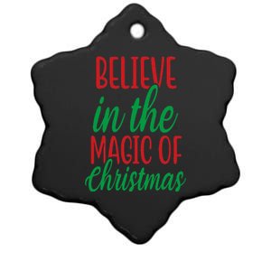 Believe In The Magic Of Christmas Pajama Cool Xmas Holiday Ceramic Star Ornament