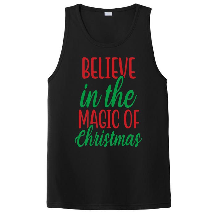 Believe In The Magic Of Christmas Pajama Cool Xmas Holiday PosiCharge Competitor Tank