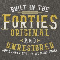 Built In The Forties Original Unrestored 70th Birthday Funny Cotton Canvas Backpack