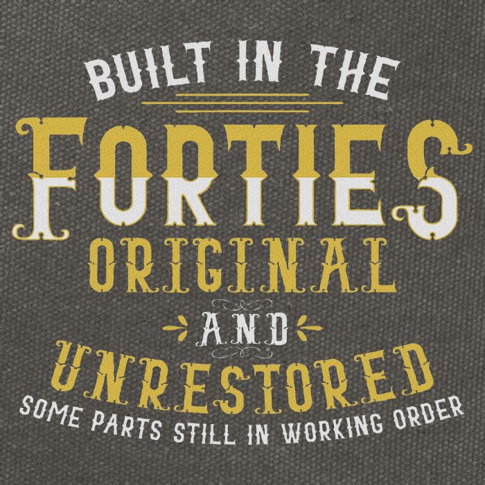 Built In The Forties Original Unrestored 70th Birthday Funny Cotton Canvas Backpack