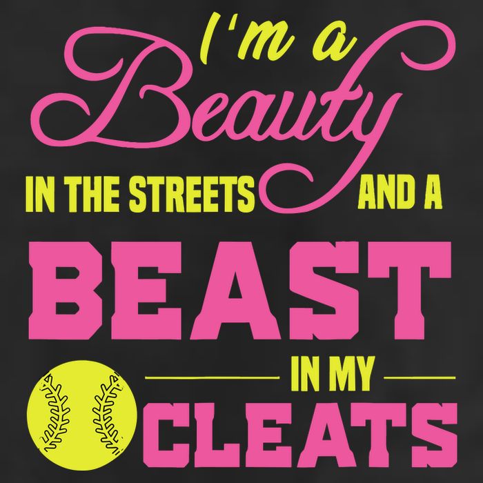 Beauty In The Street Beast In My Cleats GirlWo Softball Cool Comfort Performance Bucket Hat