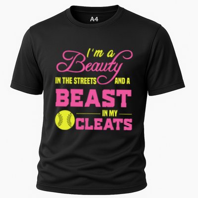 Beauty In The Street Beast In My Cleats GirlWo Softball Performance Shirt