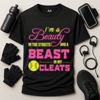 Beauty In The Street Beast In My Cleats GirlWo Softball Cooling Performance Crew T-Shirt