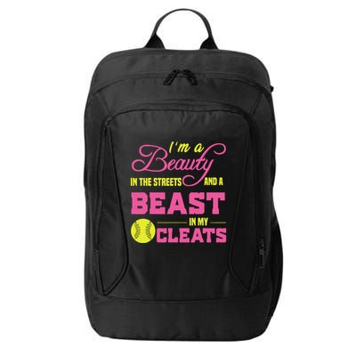 Beauty In The Street Beast In My Cleats GirlWo Softball City Backpack