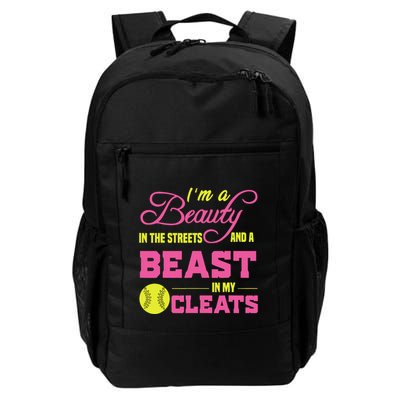 Beauty In The Street Beast In My Cleats GirlWo Softball Backpack