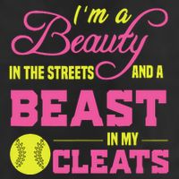 Beauty In The Street Beast In My Cleats GirlWo Softball Adult Drive Performance Visor