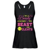 Beauty In The Street Beast In My Cleats GirlWo Softball Ladies Essential Flowy Tank