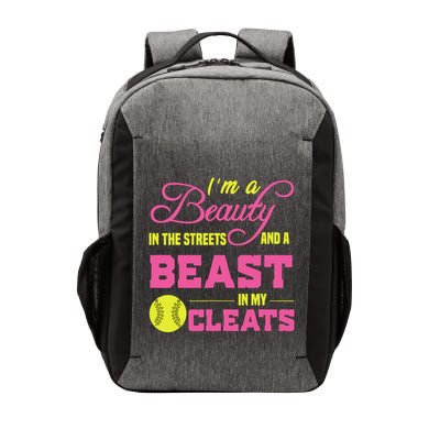 Beauty In The Street Beast In My Cleats GirlWo Softball Vector Backpack
