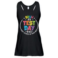 Bruh Its Test Day Rock The Test Teacher Student Testing Day Ladies Essential Flowy Tank