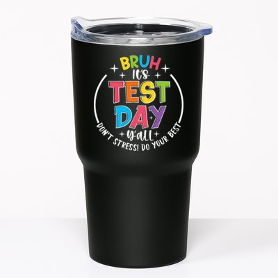 Bruh Its Test Day Rock The Test Teacher Student Testing Day Tumbler