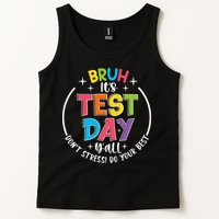 Bruh Its Test Day Rock The Test Teacher Student Testing Day Tank Top