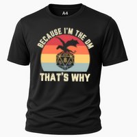 Because Im The DM Thats Why Gift Retro RPG Dice Dragon Performance Shirt