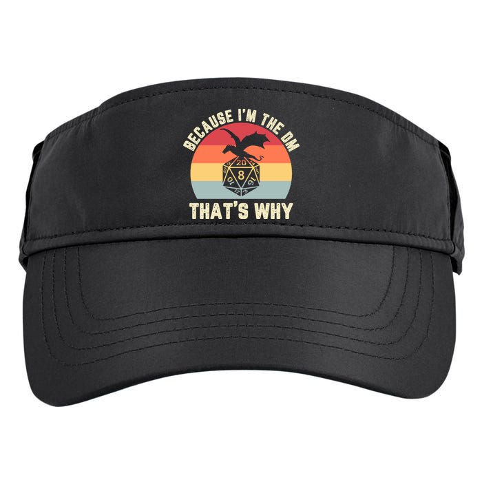 Because Im The DM Thats Why Gift Retro RPG Dice Dragon Adult Drive Performance Visor
