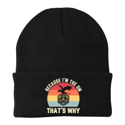 Because Im The DM Thats Why Gift Retro RPG Dice Dragon Beanie