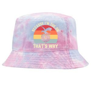 Because Im The DM Thats Why Gift Retro RPG Dice Dragon Tie-Dyed Bucket Hat