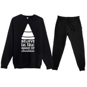 Believe In The Magic Of Christmas Premium Crewneck Sweatsuit Set