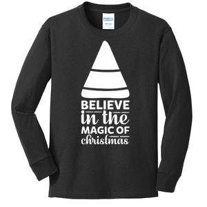 Believe In The Magic Of Christmas Kids Long Sleeve Shirt