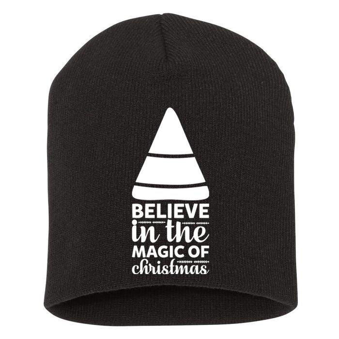 Believe In The Magic Of Christmas Short Acrylic Beanie