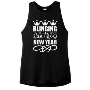 Blinging In The New Year Ladies PosiCharge Tri-Blend Wicking Tank