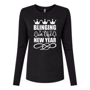 Blinging In The New Year Womens Cotton Relaxed Long Sleeve T-Shirt