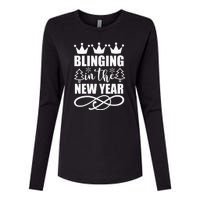 Blinging In The New Year Womens Cotton Relaxed Long Sleeve T-Shirt