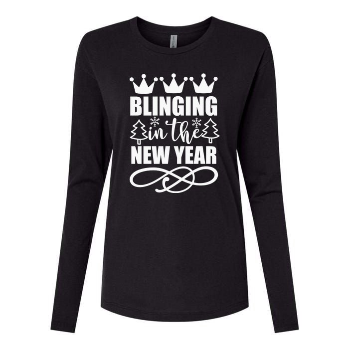 Blinging In The New Year Womens Cotton Relaxed Long Sleeve T-Shirt