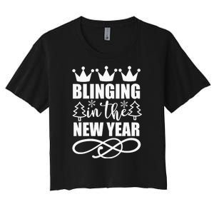 Blinging In The New Year Women's Crop Top Tee