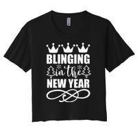 Blinging In The New Year Women's Crop Top Tee