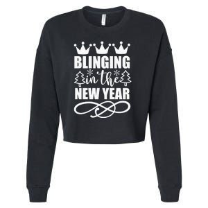 Blinging In The New Year Cropped Pullover Crew