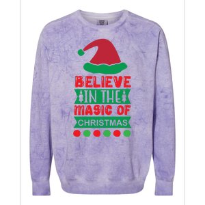 Believe In The Magic Of Christmas Colorblast Crewneck Sweatshirt