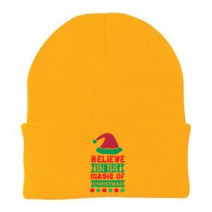 Believe In The Magic Of Christmas Knit Cap Winter Beanie