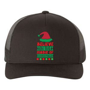 Believe In The Magic Of Christmas Yupoong Adult 5-Panel Trucker Hat