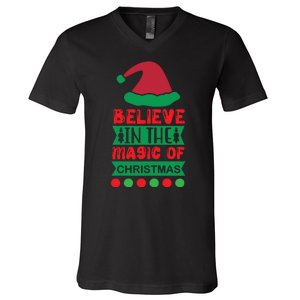 Believe In The Magic Of Christmas V-Neck T-Shirt