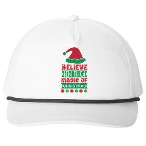 Believe In The Magic Of Christmas Snapback Five-Panel Rope Hat