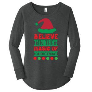 Believe In The Magic Of Christmas Women's Perfect Tri Tunic Long Sleeve Shirt