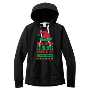 Believe In The Magic Of Christmas Women's Fleece Hoodie