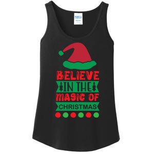 Believe In The Magic Of Christmas Ladies Essential Tank