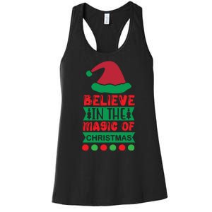 Believe In The Magic Of Christmas Women's Racerback Tank