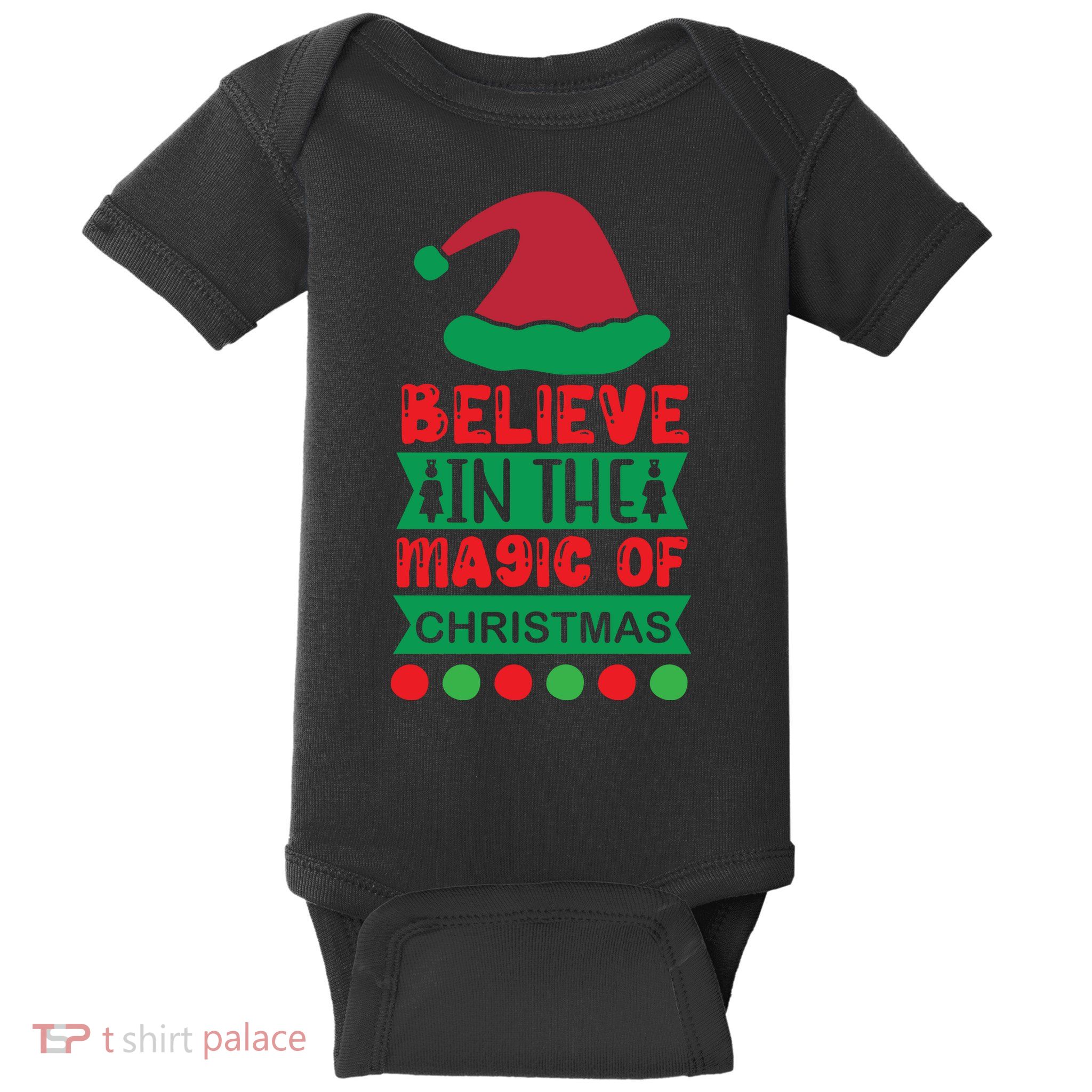 Believe In The Magic Of Christmas Baby Bodysuit
