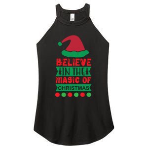 Believe In The Magic Of Christmas Women's Perfect Tri Rocker Tank