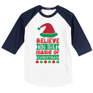 Believe In The Magic Of Christmas Baseball Sleeve Shirt