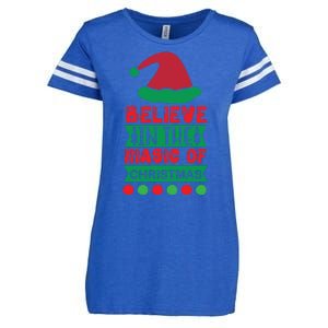 Believe In The Magic Of Christmas Enza Ladies Jersey Football T-Shirt