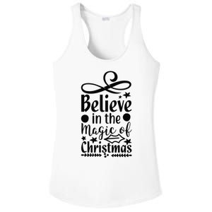 Believe In The Magic Of Christmas Ladies PosiCharge Competitor Racerback Tank