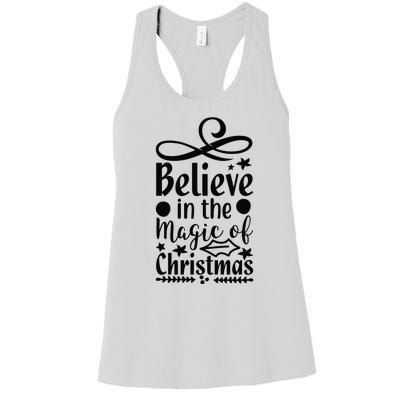 Believe In The Magic Of Christmas Women's Racerback Tank