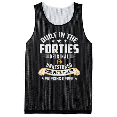 Built In The Forties Built In The 40s Birthday Mesh Reversible Basketball Jersey Tank